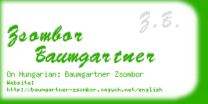 zsombor baumgartner business card